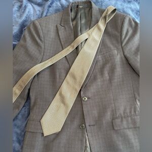 Armani 100% Silk Black Check Tie